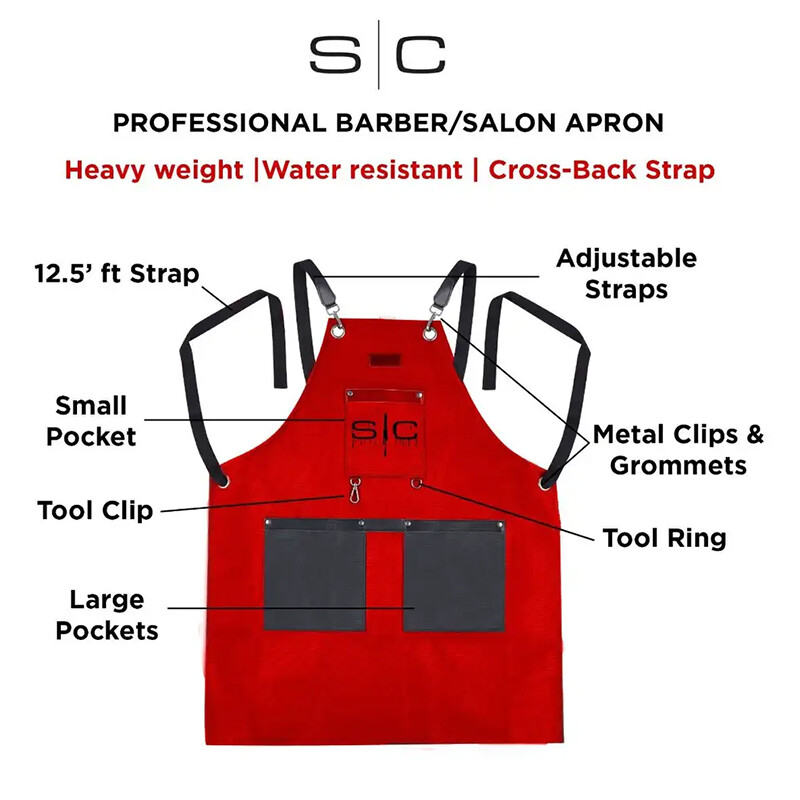 StyleCraft Red & Black Apron SC315R