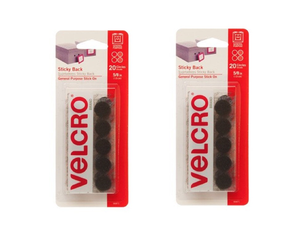 Hook Loop 5/8 in. Self Adhesive Rounds Discs Circles Dots Velcro 80 Sets