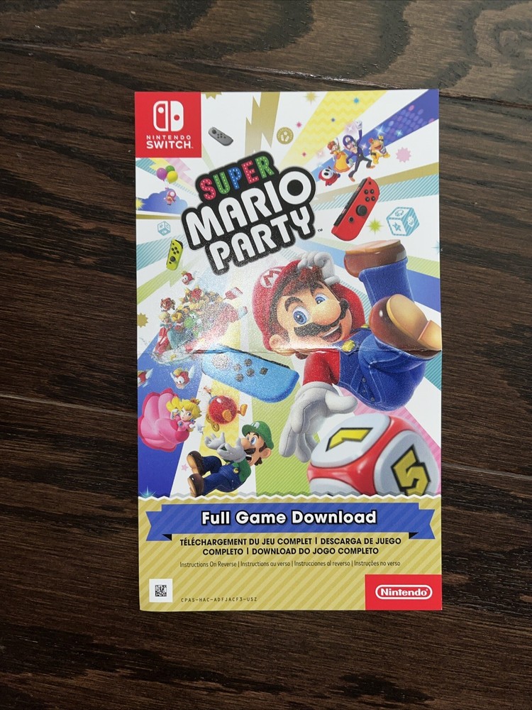 Super Mario Party Nintendo Switch Download Code Mail Only