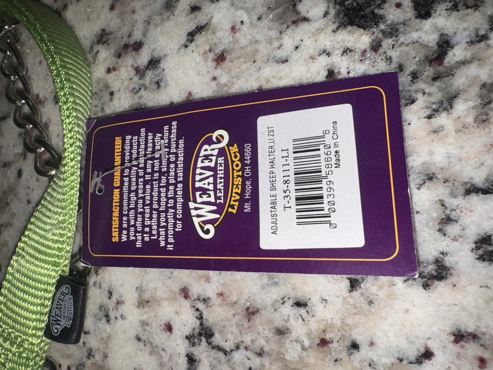 🐑 Weaver -2 Adjustable Sheep Halters NWT