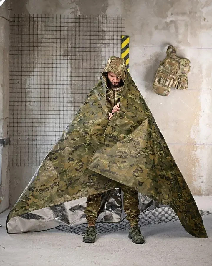 Anti-thermal imaging blanket Model Multi 3, protective cape drones multicam💙💛