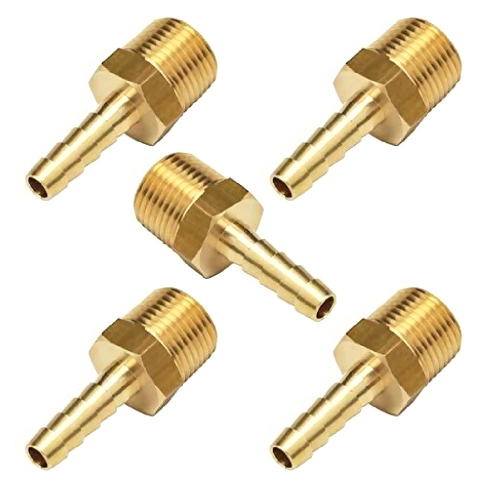 Fuel Line Adapter 5 x Adapter Brass Material /w Wide Application Scope 5pcs