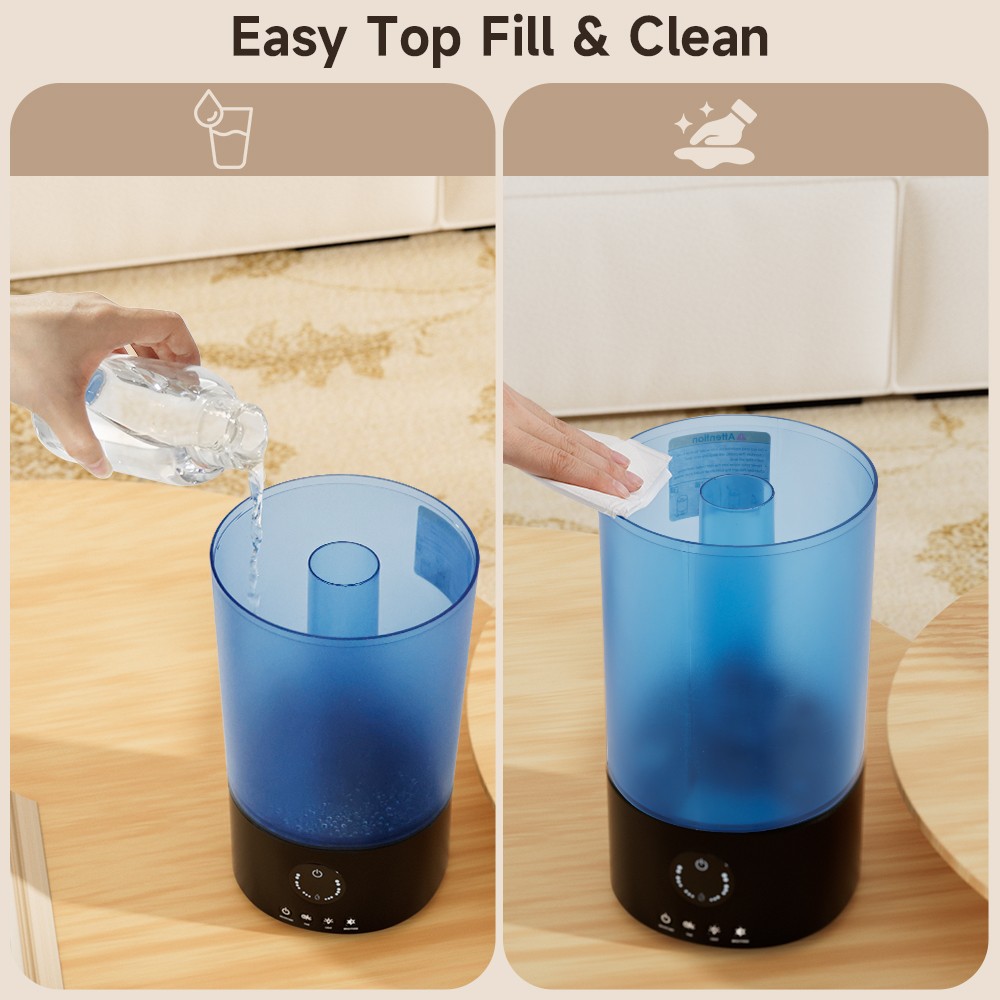 Humidifiers 3.2L with 360° Nozzle and Colorful Gradient Light