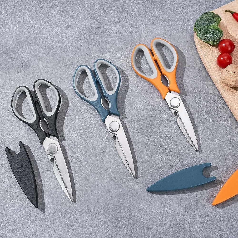 Color-Coded Kitchen Shears - Heavy Duty Stainless Steel Scissors for All Tasks