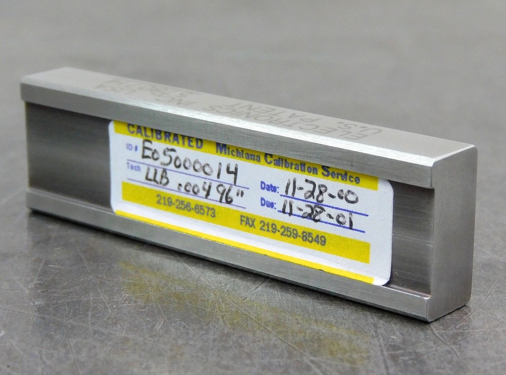 Electronics INC. 972005 Calibration Step Block for Almen Strips .005" 5780714
