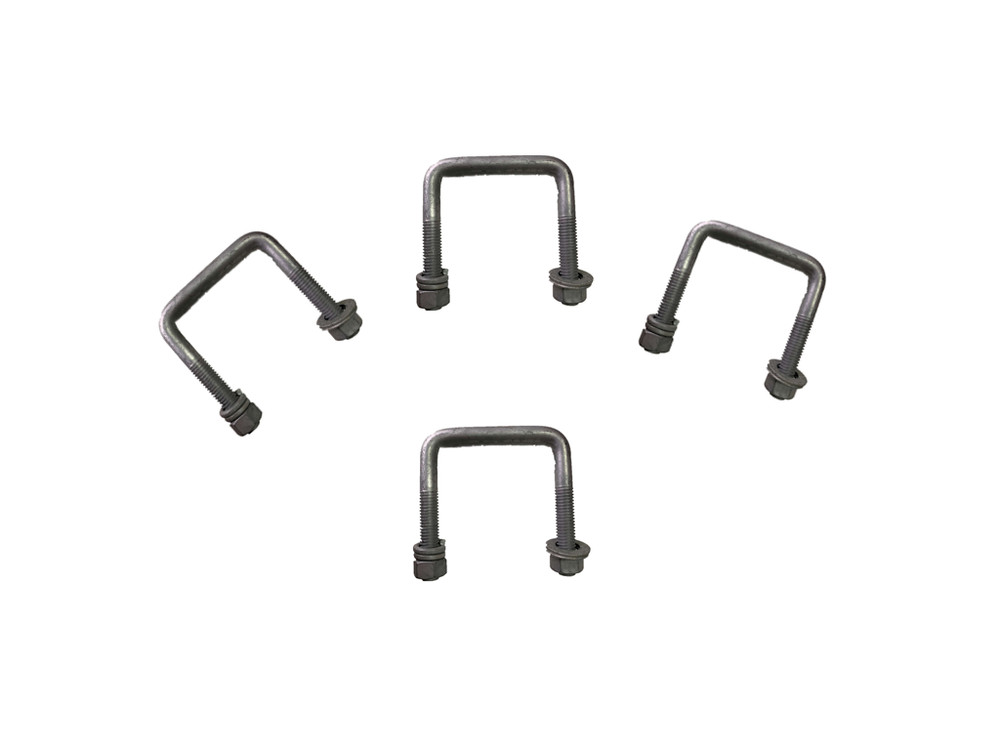 4pcs Boat Trailer Hot Dipped Galvanized Square U-Bolt 1/2" x 3 1/16" x 3 5/16"