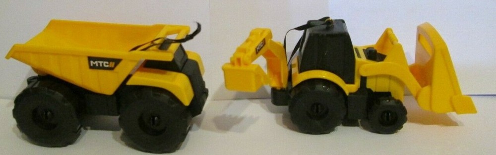 5 Jumbo Sized Construction Equipment Artesian Ornaments Backhoe Dozer Excavator