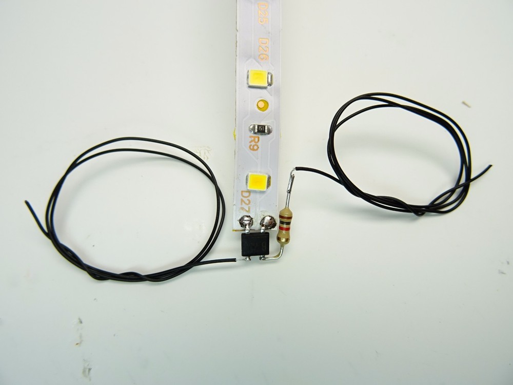 5pcs 150mm LED Wagon Interior Lighting Warm White Kit Analog/Digital C3209