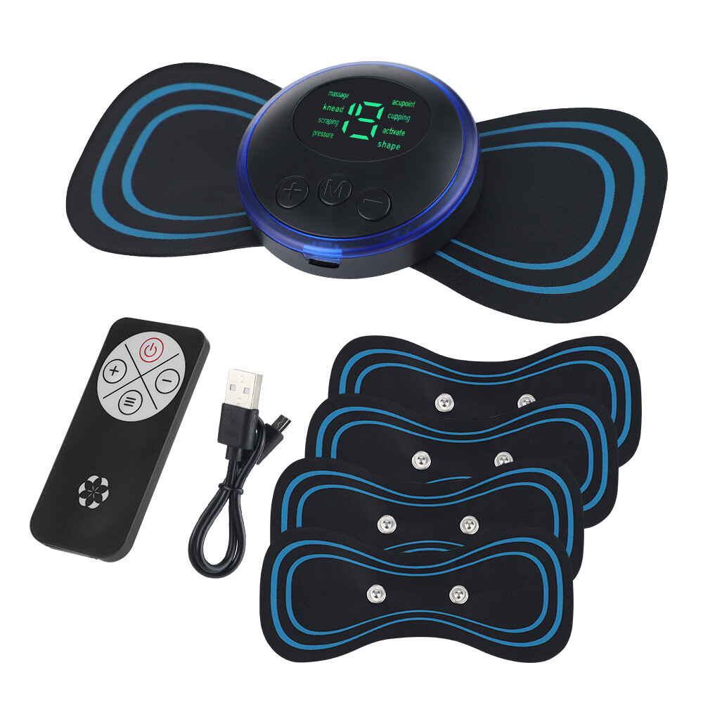 5Pcs Portable Mini Electric Neck Back Massager Cervical Massage Patch Stimulator