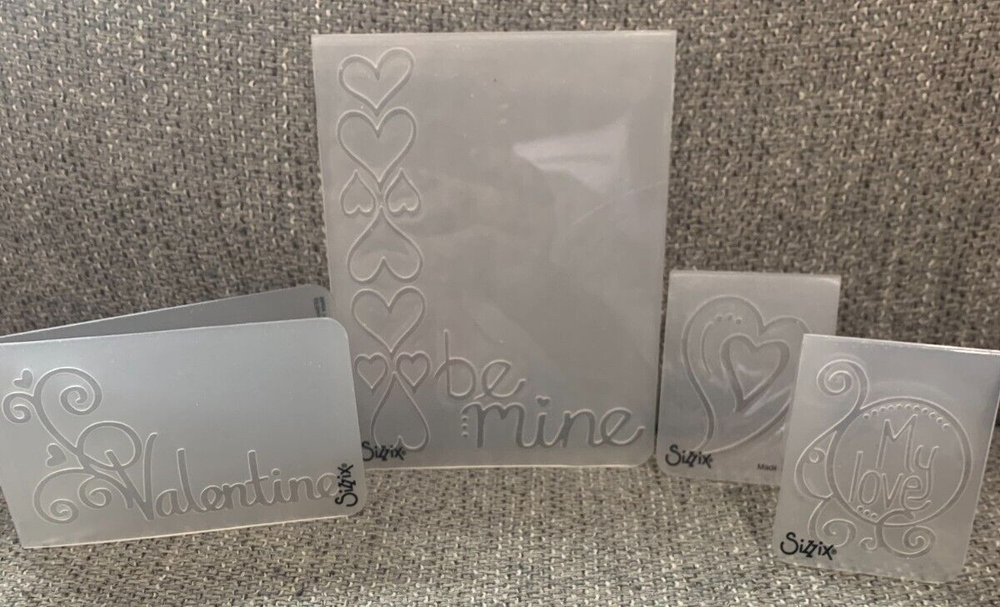 Sizzix embossing folders ** 4 different Valentine folders **