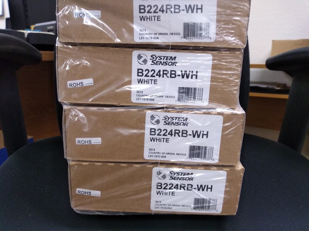 Addressable  Base, 6", White, Relay, System Sensor #B224RB-WH