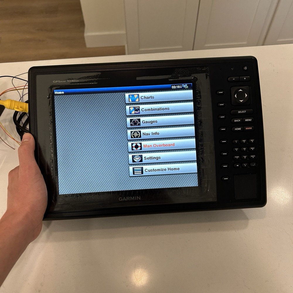 Garmin 1040xs Gps Map Chartplotter Head Unit With Power Cord