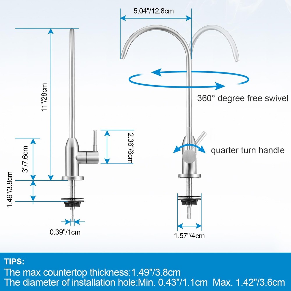 Under Sink Water Filter - Water Filter kit for Home Bar and Bathroom,Highly E...