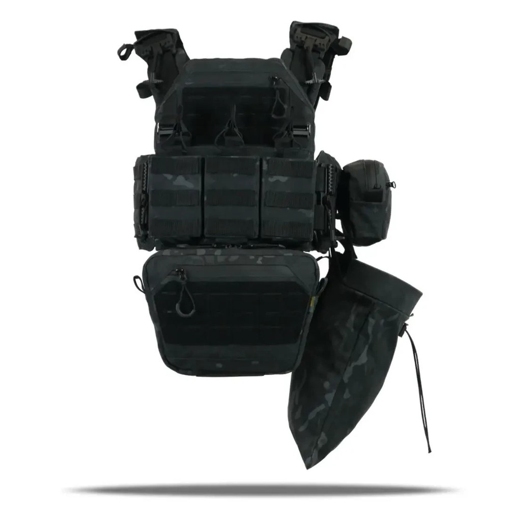 plate carrier set + 6 pouches Black Multicam💛💙