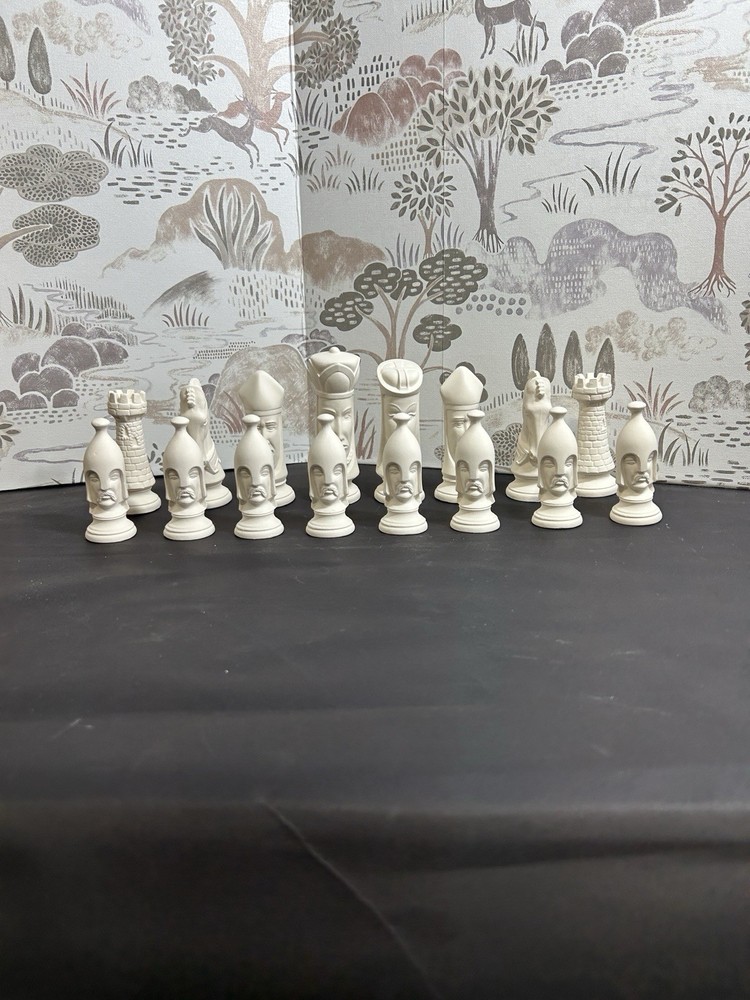 Duncan Full Chess Set; - Ready to Paint, Ceramic Bisque