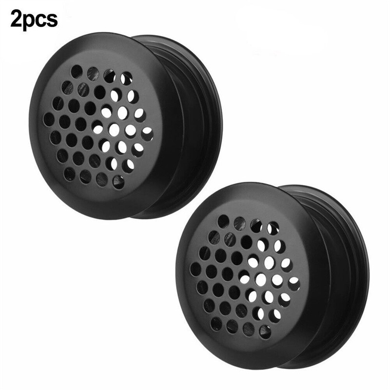 Silver Tone Round Mesh Design 2pcs Air Permeable Covers Breathable Design