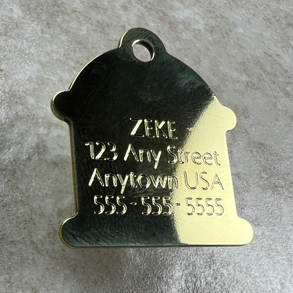 Custom Engraved Dog Tags Personalized Dog Collar Pet Tags Engraved BRASS HYDRANT