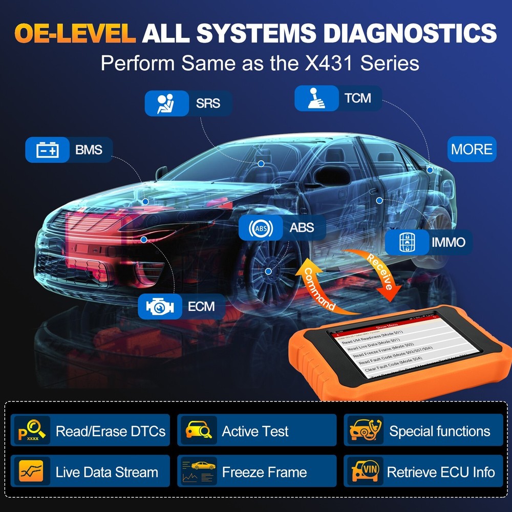 LAUNCH X431 Elite 2.0 for GM Diagnostic Tool Scanner ECU Coding K-y Pr- gramming