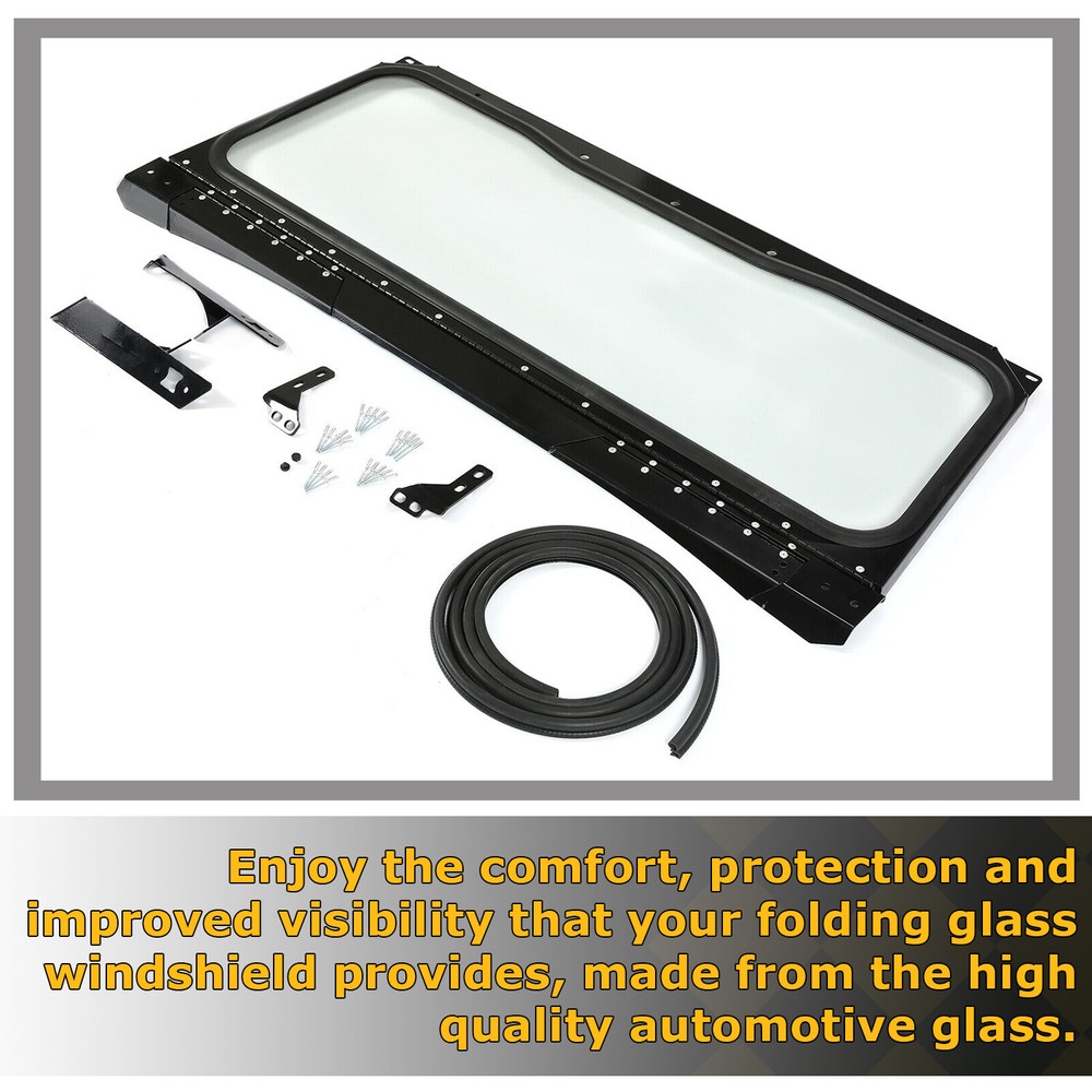 Folding Glass Front Windshield For 2020 POLARIS GENERAL XP 1000 & XP 4 1000