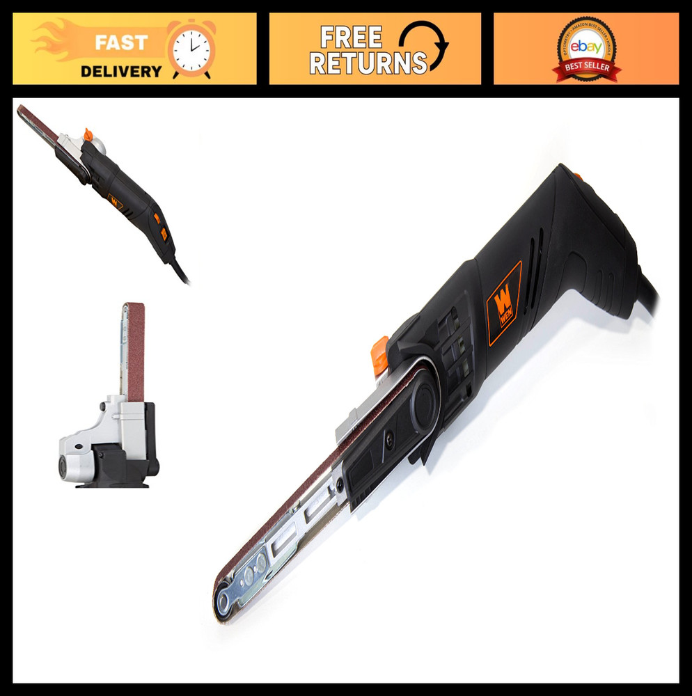 Variable Speed Detail Sander, 1/2"x18" Belt, Compact & Versatile Tool for Precis