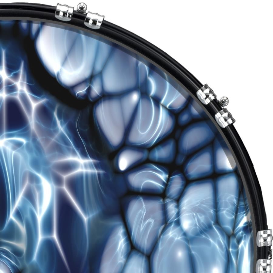 Aquarian 22" Kick Bass Drum Head Graphical Image Front Skin Pattern 2