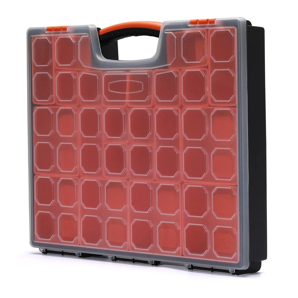 Multi-Purpose Toolbox, Professional Organizer with 24 Bin Compartments, Organ...