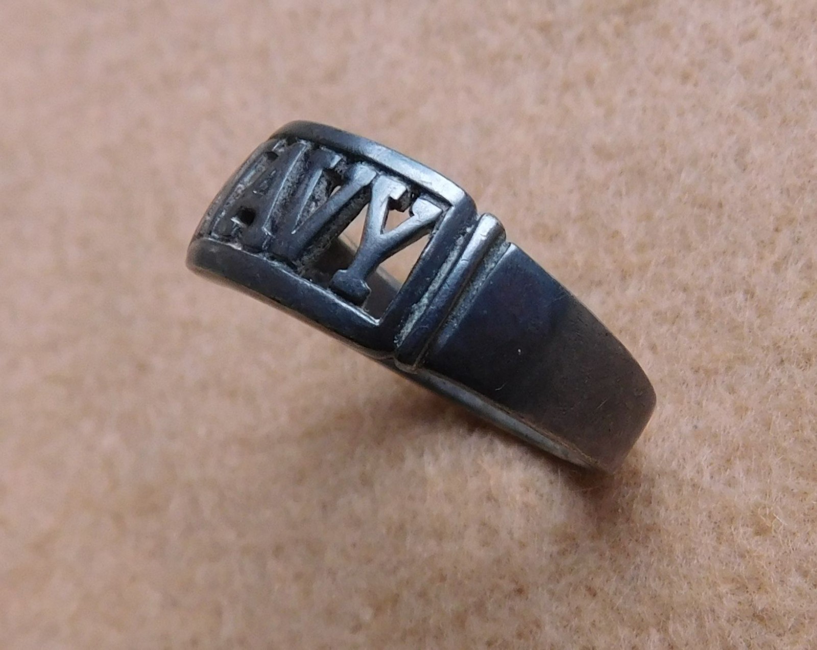 ORIGINAL WWII ERA U.S. NAVY RING - 925 STERLING SILVER, SIZE 11/11.50