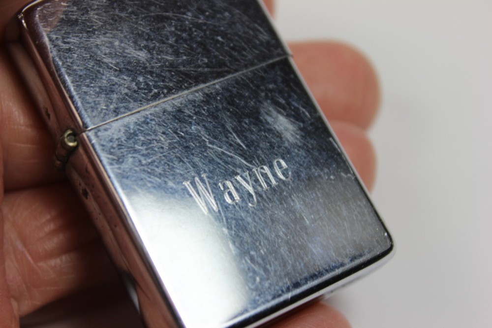 Vintage 1984 ZIPPO Personalized Name WAYNE Cigarette Lighter