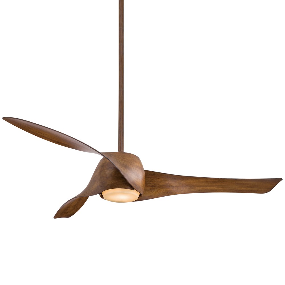 Minka Aire Artemis LED 58" Smart Ceiling Fan With Remote Control, Distressed Koa