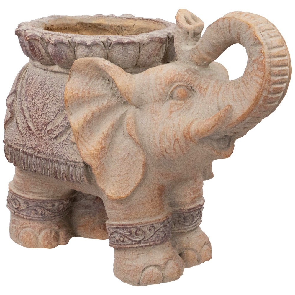 Northlight 13.75" Elephant Outdoor Garden Planter