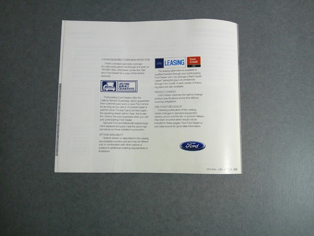 1991 Ford Sales Catalog