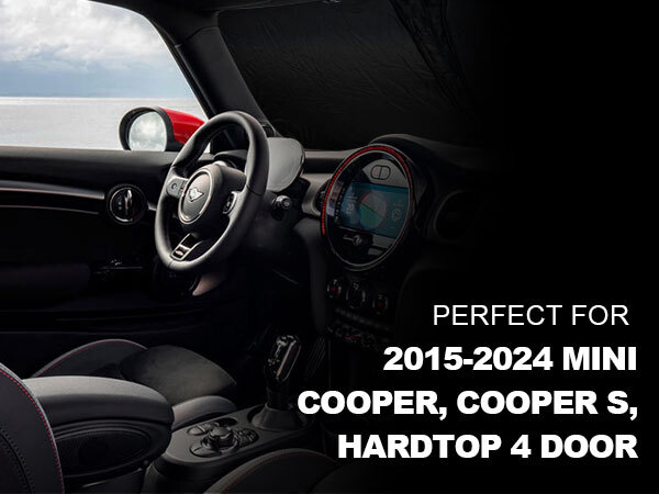 For Mini Cooper 15-23 Foldable Windshield Sun Shade Union Jack Front Visor Cover