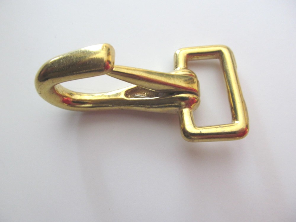 Halter Spring Snap 1" (2.5 cm) Solid Brass Snaps (Set of Two)