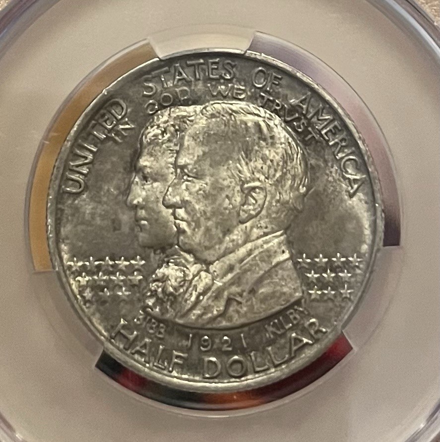 1921 CAC MS65 Alabama Commemorative Silver Half Dollar
