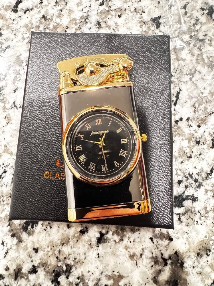 Vintage Style Butane Torch Lighter Refillable Metal Windproof – Ships Empty