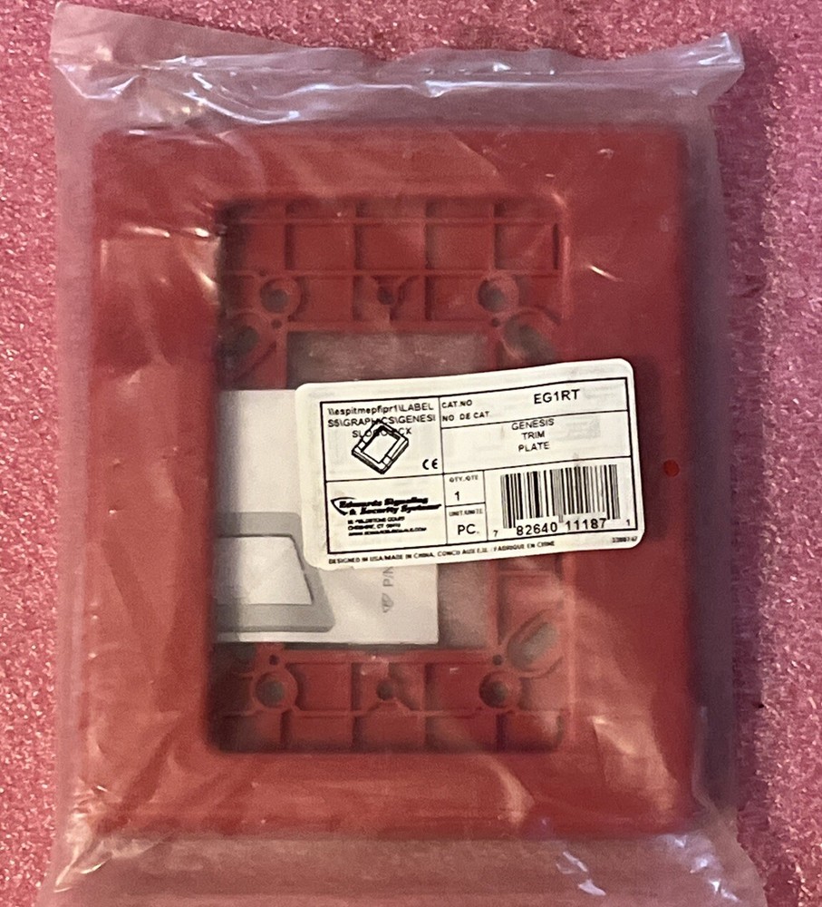 Edwards SIgnaling EG1RT Trim Plate Red