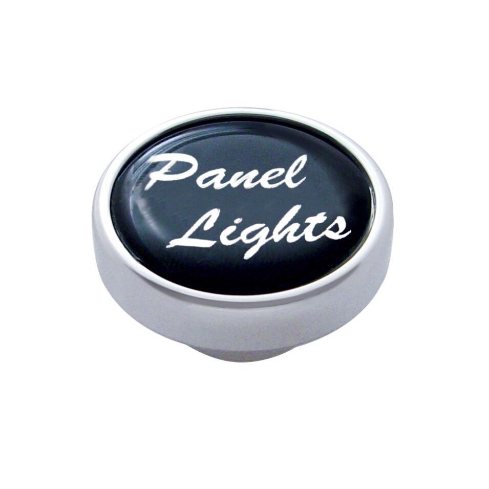 Small Chrome "Panel Lights" Dash Knob - Black Glossy Sticker
