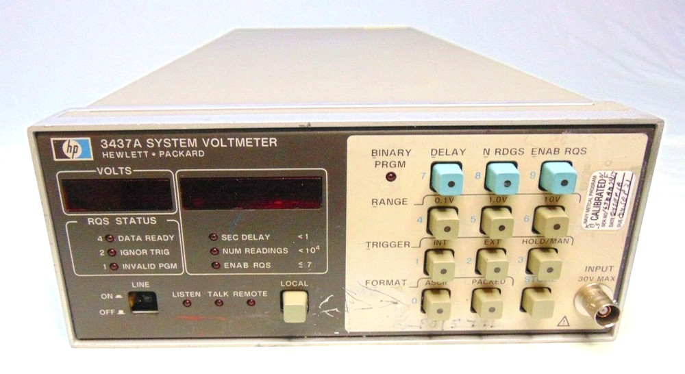 System Voltmeter HP Hewlett Packard 3437A Agilent Keysight