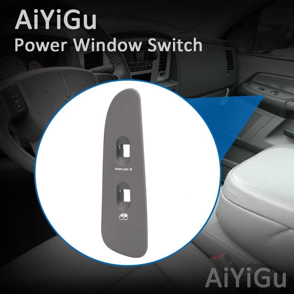 Passenger Side Window Control Switch Cover Compatible with 2002-2009 Dodge Ram.
