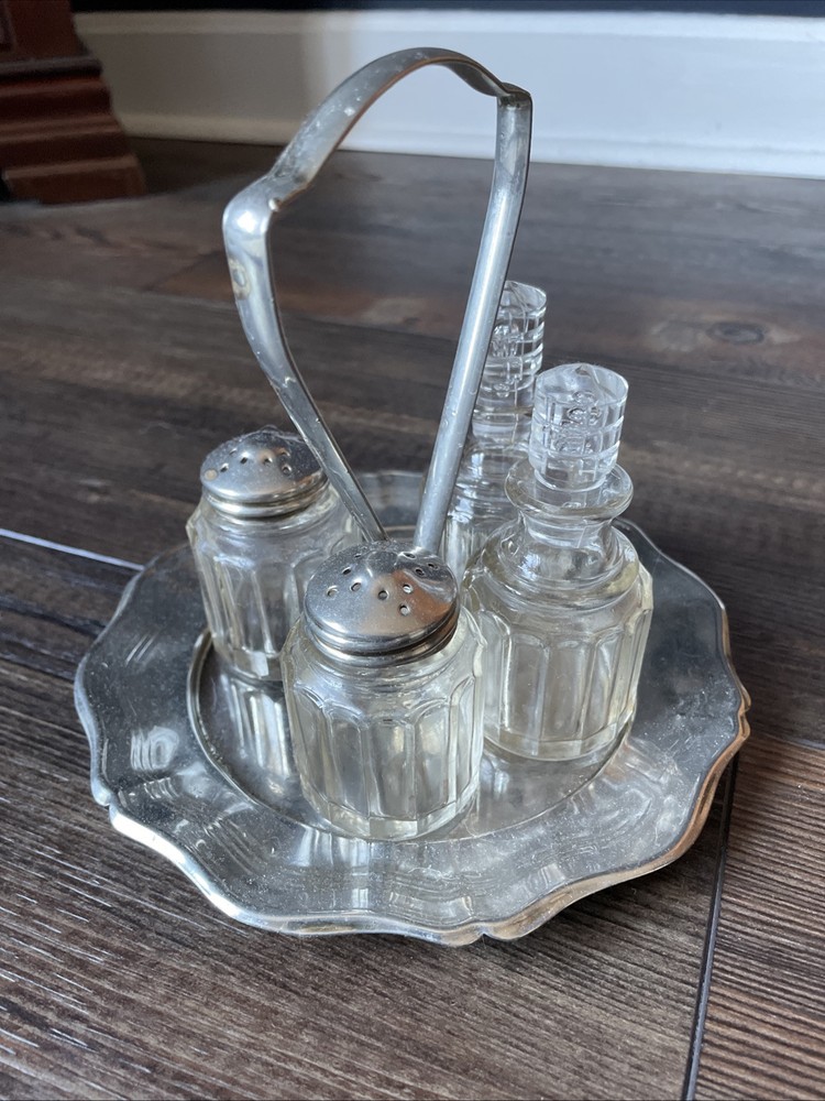 Vintage Silver Plated Cruet Set