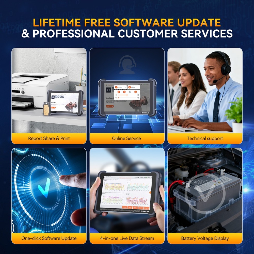 ThinkScan 689BT &THINKTPMS &TKEY101 OBD2 Scanner Diagnostic Key Programmer Tools