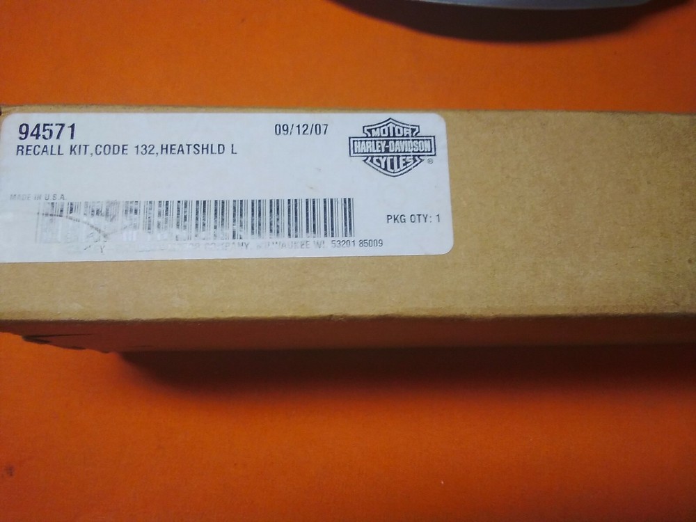 HARLEY DAVIDSON RECALL KIT EXHAUST HEATSHIELD CODE 132 P/N 94571