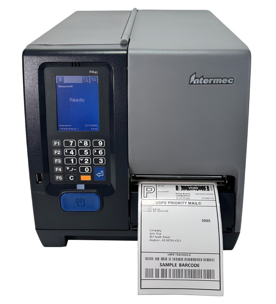 TESTED Intermec PM43 Industrial Thermal Transfer Barcode Printer USB Ethernet
