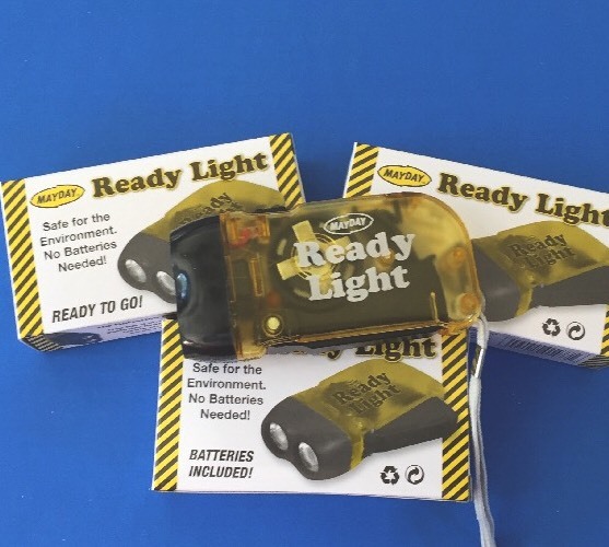 Squeeze Dynamo Flashlight with 3 Bright LED Lights Mayday No Batteries Needed