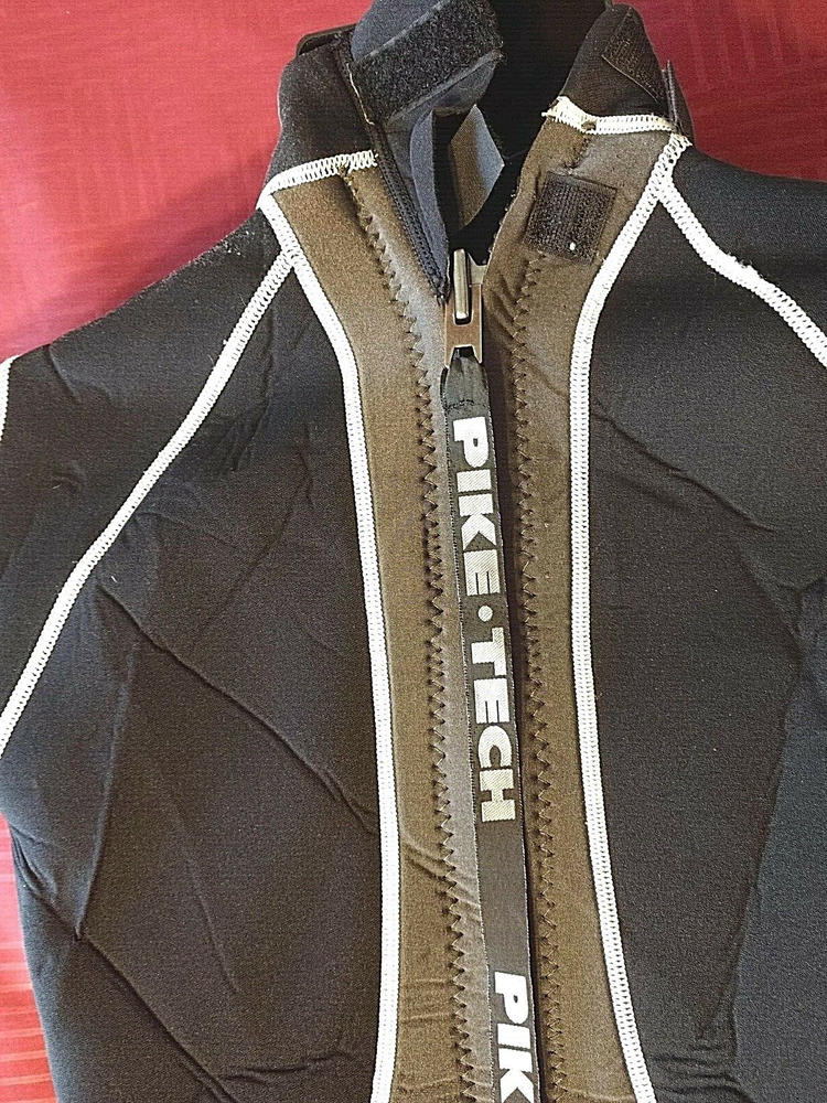 Wetsuit Shorty Pike Tech Hydro Sport 3/2 mm Medium Black Gray and White Medium