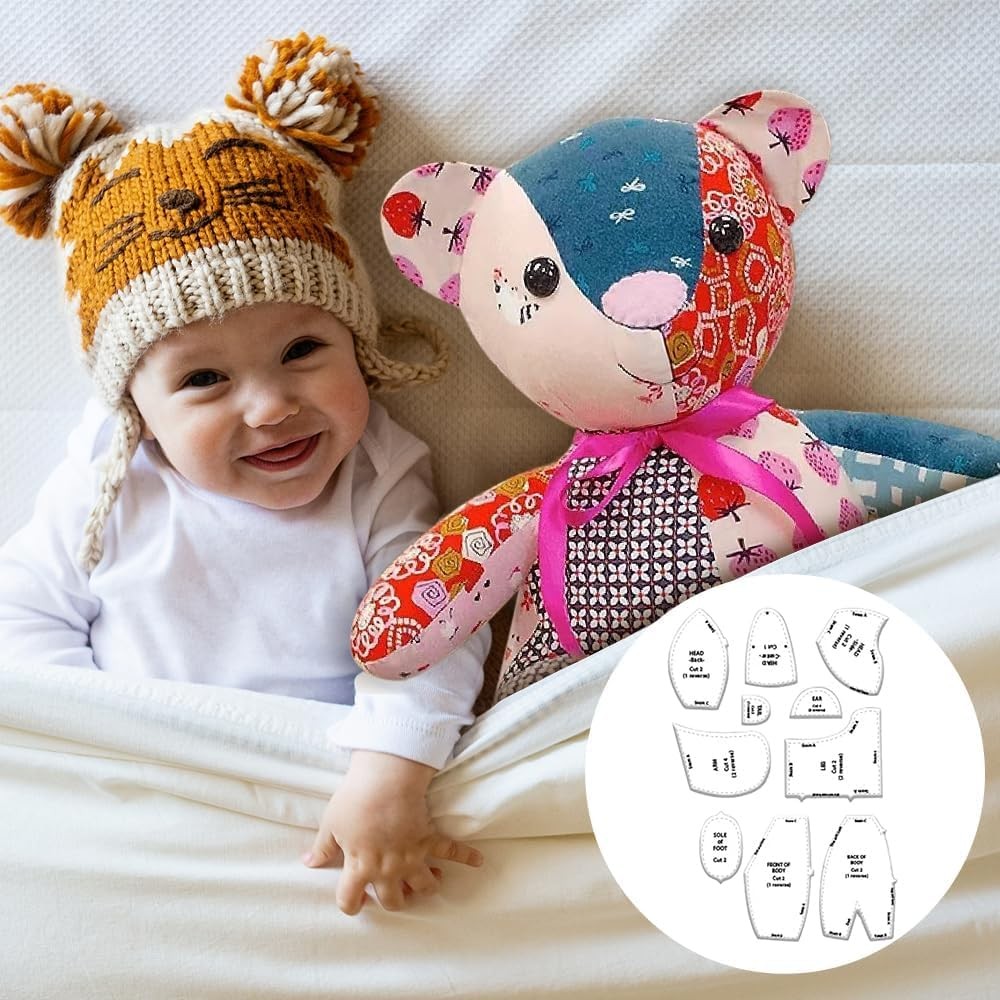 Memory Bear Template Ruler Set With Small, Medium, Large, A-12inch