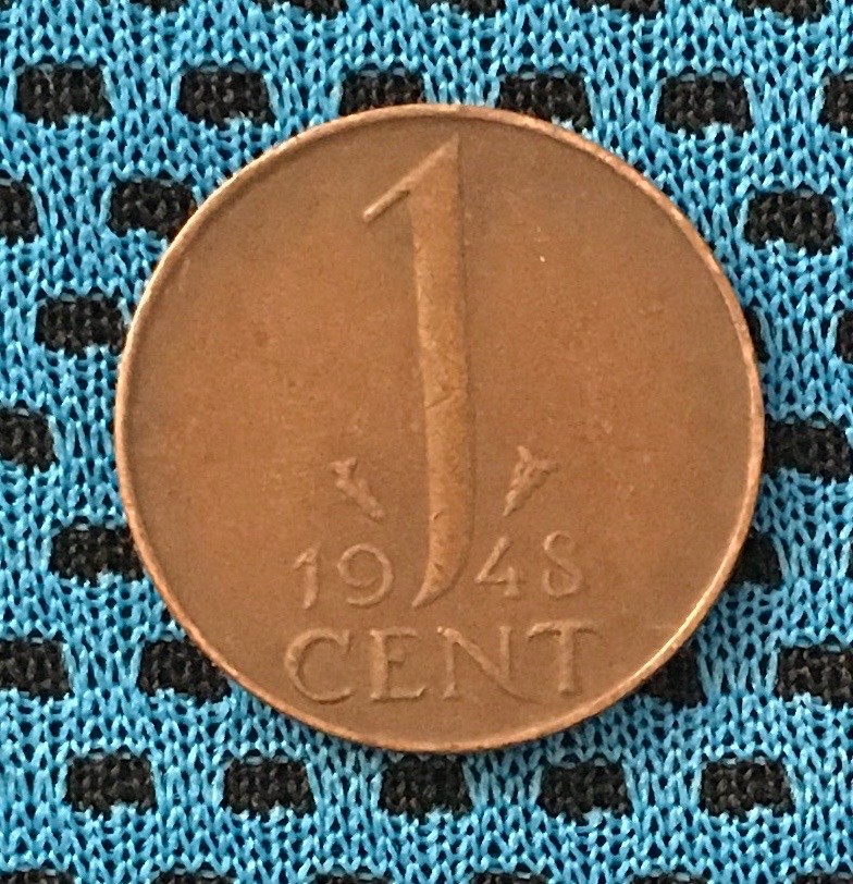 1948 Netherlands 1 Cent. Decent circulated condition.