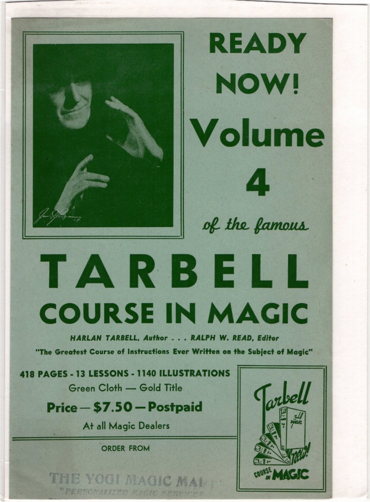 Vintage Magic Brochure Tarbell Course in Magic Vol. 4