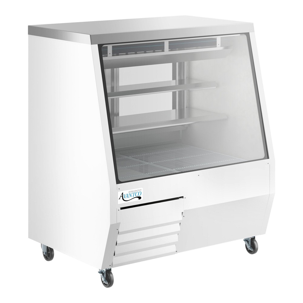 50" White Square Glass Refrigerated Deli Case