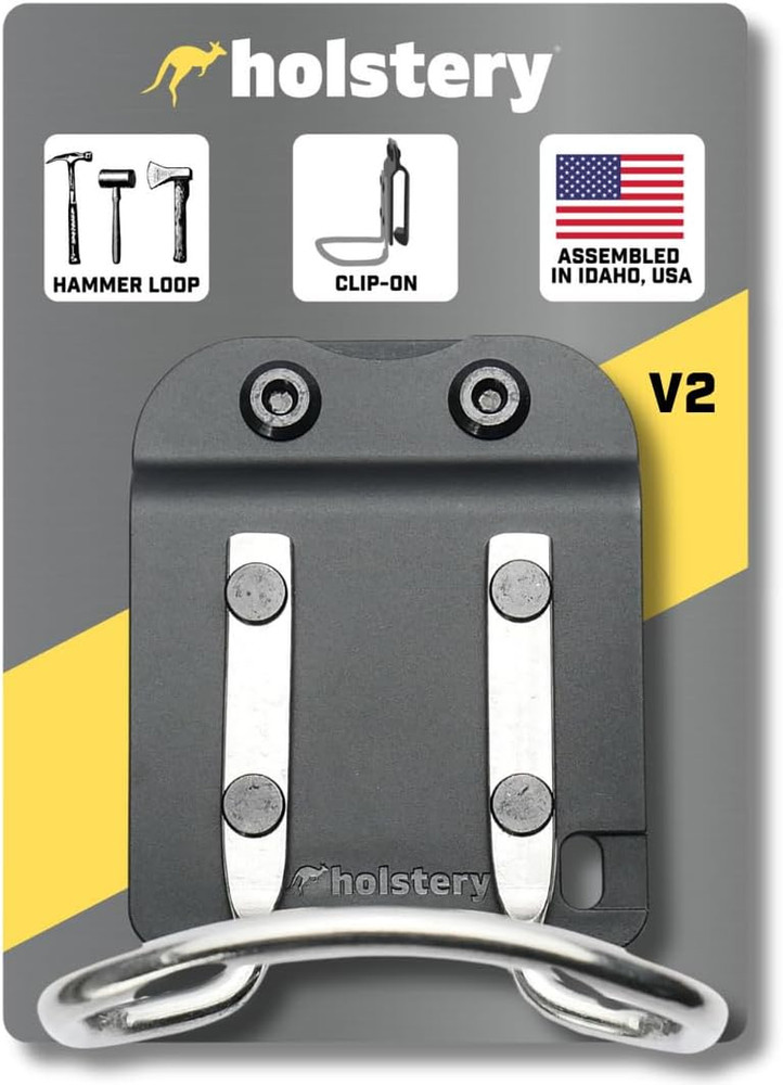 Hammermaster | Hammer Holder Loop - Clip-On Tool Belt Holster Holds Hammers, Hat